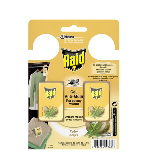RAID ANTIMOLII GEL 2BUC CEDRU 